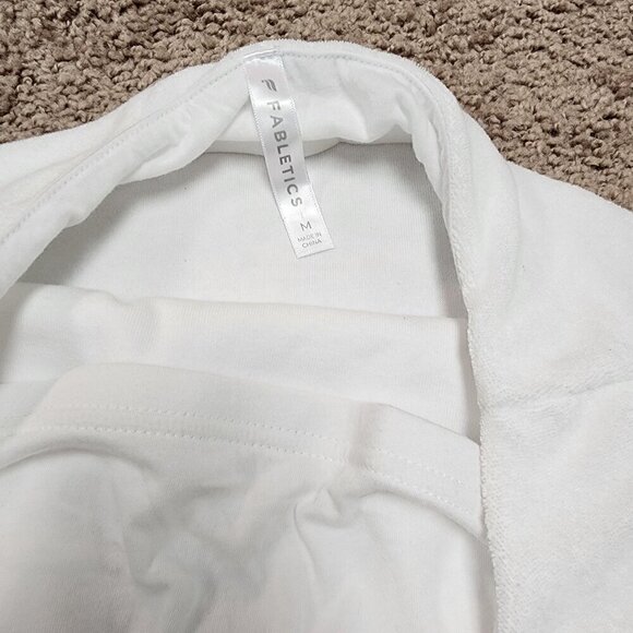 Fabletics Island Terry Halter Dress White Medium - Picture 4 of 7